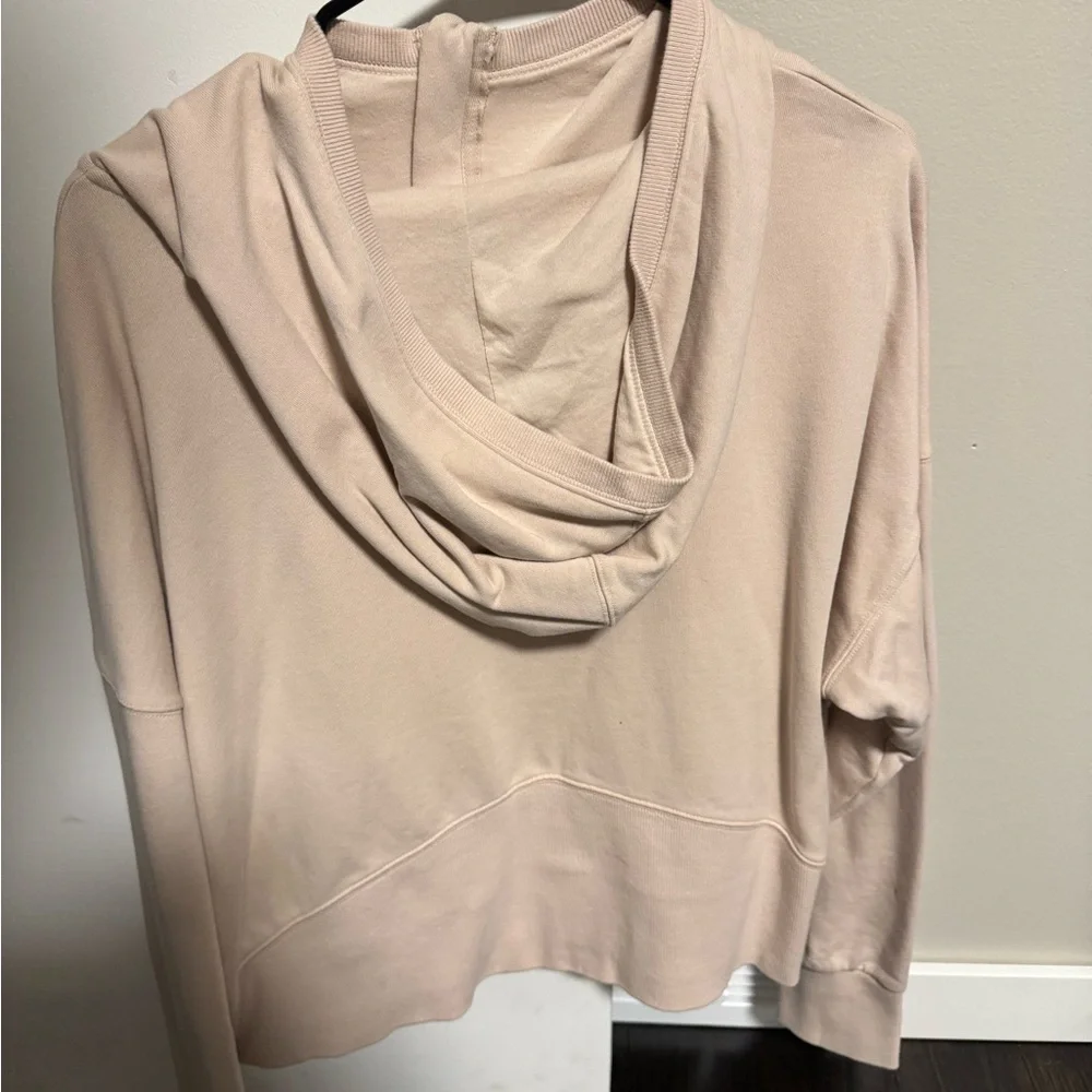 Women's Light Pink Cropped Hoodie - Picture 2 of 2